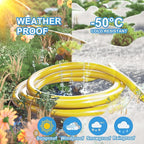HUANCHAIN 100 ft 12/3 Gauge Heavy Duty Outdoor Extension Cord Waterproof with Lighted, Flexible Cold Weather 3 Prong Electric Cord Outside, 15A 1875W 125V 12AWG SJTW, Yellow, ETL Listed