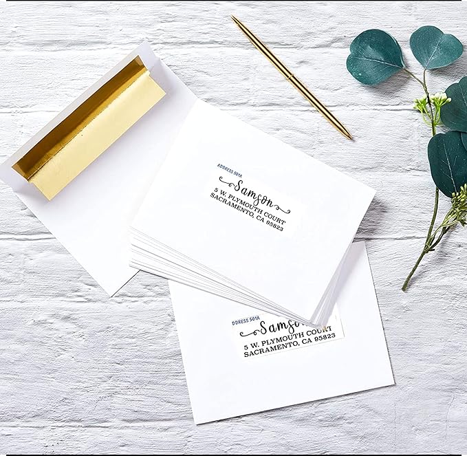 Return Address Labels Personalized, 1 Sheet = 30 Labels, 2.6"L x 1"H - Matte Finish Personalized Address Labels - Return Labels Personalize Self Adhesive - Custom Address Labels (Modern, Clear)