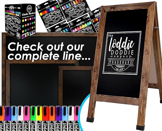 Loddie Doddie Magnetic Dry Erase White Board for Wall - 24" x 36" White Frame - Built-in Marker Tray & Stain-Resistant Surface