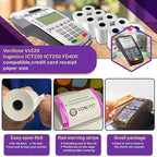 Thermal Paper Roll 2 1/4 x 55 for Verifone Vx520 Ingenico ICT220 ICT250 FD400 (40 rolls)