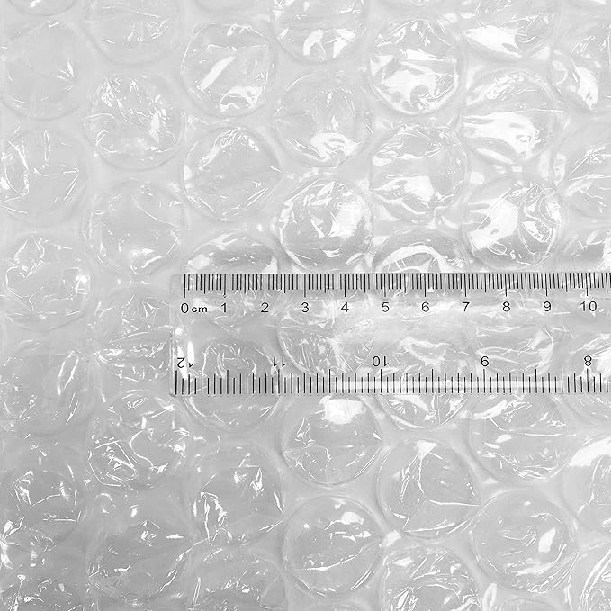 Amazon Basics Bubble Cushioning Wrap Packing Material for Fragile Items, 12-Inch x 100-Foot Long Roll, Large, Clear