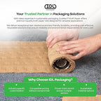 IDL Packaging 12" x 25' EcoMax™ Kraft Paper Cellulose Wadding (4 Rolls) - Cushioning Wrapping and Box Void Filling - Soft and Gentle Packing for Shipping, Moving, and Storing Fragile Items