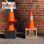 Traffic Cones - Safety Cones - 18" Orange Cones with 2 Reflective Collars - Construction Cones - Road Cones - Parking Cones - Street Cone (64 pack)