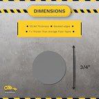 Mighty Line 3/4" Solid Dot Shaped Floor Marking Tape for Safety, Caution, Warning, Heavy-Duty, Peel and Stick, Adhesive Circle Spots, Industrial Quality, Gray, Pack of 200