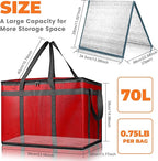 Insulated Food Delivery Bag, Commercial Grade Pizza Carrier for Hot and Cold Food, Large Reusable Catering Cooler Bag 22x15x14, Pizza Delivery Box for Uber Eats, Doordash Essentials