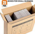 Small Shipping Boxes 3.5x3.3x1.6 Inches, 25-Pack White Corrugated Cardboard Gift Boxes for Mailing, Packaging & Storage