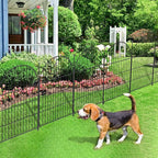 ADAVIN Garden Fence Animal Barrier with Gate 32 in(H)×35 Ft(L) 16 Panels,Rustproof Metal Wire Tall Fencing Border for Dogs Rabbits,Outdoor no dig pet Fences,Black Flower Edging for Yard,Arched