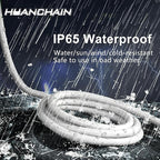 HUANCHAIN Indoor Outdoor White Extension Cord 2-Pack 3 ft Waterproof, 16/3 Gauge Flexible Cold-Resistant Appliance Extension Cord Outside, 13A 1625W 16AWG SJTW, 3 Prong Electric Cable, ETL