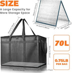 Insulated Food Delivery Bag, Commercial Grade Pizza Carrier for Hot and Cold Food, Large Reusable Catering Cooler Bag 22x15x14, Pizza Delivery Box for Uber Eats, Doordash Essentials