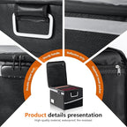 2000°F Fireproof & Waterproof Document Box with Lock, Collapsible Portable Organizer for Office Files, Safe Storage for Hanging Letter/Legal Folders (Orange, 14.2x110.6x4.1in)