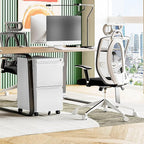MIIIKO 2 Drawer File Cabinet with Lock, Home Office Filing Cabinets on Wheels, Under Desk 2 Drawers Storage for Legal/Letter/A4 Files,Fully Assembled