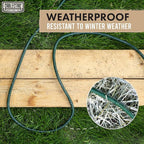 100 Foot Outdoor Extension Cord - 16/3 SJTW Green 16 Gauge Electrical Cable with 3 Prong Grounded Plug