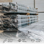 PSBM 24 Rolls 4 Inch x 1000 Feet 80 Gauge Mini Stretch Film/Wrap with Plastic Handle, Heavy Duty Industrial Strength Clear Shrink Plastic Wrap for Moving, Packing, Shipping, Bundling & Storage