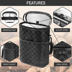 opux 2 Bottle Wine Carrier Tote, Insulated Leakproof Wine Cooler Bag, Wine Travel Bag Tote for Picnic BYOB Beach, Portable Wine Bottle Carrying Case, Gift for Wine Lover Women Men Christmas