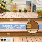 Iron Forge Cable Weatherproof 10 Ft Outdoor Extension Cord - 16/3 SJTW Heavy Duty Light Brown Extension Cord 3 Prong - 13 Amp Exterior Power Cable