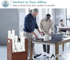 AdirOffice Adir Blue Print Storage Organizer - Mobile Roll File Cart, Construction Plan Holders, Blueprint Cabinet with Wheels, Roll Files Storage for Office and Home (20 Slots, Mahogany)