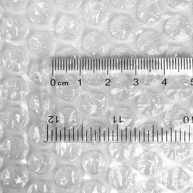 Amazon Basics Bubble Cushioning Wrap Packing Material for Fragile Items, Perforated, 12 inch x 175 ft Long Roll, Small 3/16", Clear