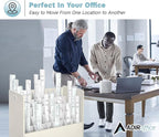 AdirOffice Adir Blue Print Storage Organizer - Mobile Roll File Cart, Construction Plan Holders, Blueprint Cabinet with Wheels, Roll Files Storage for Office and Home (50 Slots, White)