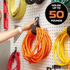Iron Forge Cable Extension Cord Wrap Organizer, 12 Piece Multi-Pack - 2 Pieces of Medium, Large, and XL Hook and Loop Hanger Wraps Up to 50 lbs