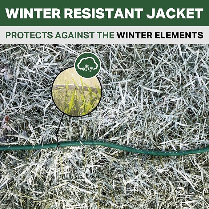 Weatherproof Green Extension Cord 25 ft, 2 Pack, 16/3 SJTW Water Resistant Outdoor Extension Cord 25 Foot 3 Prong, 13 AMP Electric Cable for Outside, Outdoor Lights & Landscaping