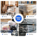 IDL Packaging 5" Stretch Wrap Mini Roll, 700 feet, 120 Gauge (Pack of 2) with a Plastic Handle Included – Industrial Grade Clear Plastic Wrap – Improved Protection for Packing, Moving, or Office