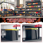 REIBII 60 "W Storage Shelves Heavy Duty, 6 Tier Garage Shelving, 3500 LBS Industrial Shelving, Adjustable Metal Shelves for Garage, Warehouse, School, Commercial, Business, 84 "H x 60 "W x 24 "D