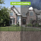 INJOPEXI Decorative Garden Fence 12 Panels 26ft (L)×36in (H) Garden Fences with 11 Panels + 1 Gate, No Dig Animal Barrier Rabbit Fencing Rustproof Metal Wire Temporary Dog Fence for Patio Outdoor Yard