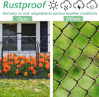 Garden Fence, 11ft(L) X 21in(H) 10 Pack Rustproof Metal No Dig Fence Panels, Garden Fencing Dog Fence Outdoor for Yard, Decorative Fences and Borders, Animal Barrier, Flower Bed, Patio