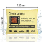 3 Pack 120g Rechargeable Silica Gel Desiccant Packets, Reusable Desiccant Packs for Storage, Moisture Absorbers Color Indicating for Suitcase, Storage Bins, Safe, 3D Filaments, Emoisture,Cars