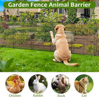 10 Panels No Dig Tall Garden Fence Panel – 34" H X 22' L Rustproof Metal Dog Fence Outdoor for Yard, Decorative Animal Barrier Fence for Pet, Garden Border, Patio, Flower Beds| Temporary Fencing