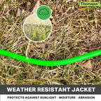 50 Foot Outdoor Extension Cord - 12/3 Heavy Duty Neon Green Extension Cable with 3 Prong Grounded Plug for Safety - Great for Garden and Major Appliances