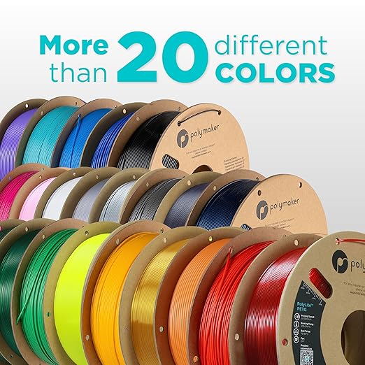 Polymaker PolyLite Red 3D Printer PETG Filament 1.75mm 1kg, Legacy PETG Formula, +- 0.03mm Dimensional Accuracy, Reliable Everyday Filament, Strong Layer Bonding, Compatible with Most 3D Printers