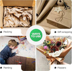 Brown Paper Roll 24" x 1200" (100 feet) with Cutter - USA-Made Wrapping Kraft Paper for Packing, Moving, Shipping & Crafts/Arts - 100% Recyclable Natural Craft Material by IDL Packaging