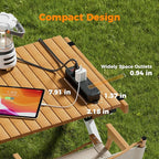 Outdoor Power Strip Weatherproof, TESSAN 50FT Long Extension Cord Waterproof with 4 Outlets 1 Switch (1250W), Surge Protector 1700J, Wall Mountable for Home Office and Patio Christmas Lights, Black