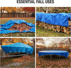 40x60 Blue Waterproof Tarp – Heavy Duty 5 MIL Thick Outdoor Tarpaulin Cover - Multi Purpose Protection for Camping, Tent, Roof, Patio, Pool, Floor, Furniture, Boat, Truck Beds, Pack of 1