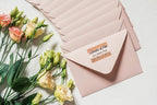 Royal Green Name Tags Labels 4x2 inch Rectangular Metallic Stickers in Rose Gold (100mm x 50mm) 45 Pack