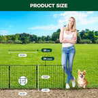 FXW Decorative Garden Fence for Yard - 20in(H) x 44.4ft(L) 24 Panels - Metal Fencing Panels - Animal Barrier Border for Dogs & Rabbits, Flower & Plant Edging