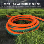 HUANCHAIN 16 Gauge 25 ft Outdoor Extension Cord with Lighted End, Flexible Cold-Resistant 3 Prong Electric Cord Waterproof Outside, 13Amp 1625W 16AWG SJTW, Orange Green, ETL
