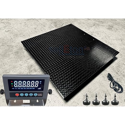 Liberty SL-7517-4x4 Industrial Floor Scale - Advanced Weighing Solution with Data Transfer, Alarm & Animal Weighing Features (1000 lb x .2 lb)