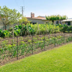 INJOPEXI Garden Fence Outdoor 6 Panels 13ft (L)×36in (H) Decorative Garden Fences with 6 Panels Rustproof Wire No Dig Metal Animal Barrier Dog Rabbit Fencing for Yard Lawn Patio - Without Fence Gate