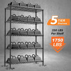 Storage Shelves Heavy Duty, 2 PCS 36" L x 14" W x 72" H Garage Wire Shelving Unit Loads 1750LBS, 5-Tier Adjustable Metal Industrial Utility Shelf Rack for Kitchen, Laundry Room, Warehouse, Basement