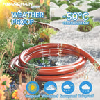 HUANCHAIN 250 ft Outdoor Extension Cord Waterproof 12/3 Gauge Heavy Duty with Lighted end, Flexible Cold-Resistant 3 Prong Electric Cord Outside, 15Amp 1875W 12AWG SJTW, Orange, ETL