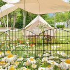 Metal Garden Fence 40 in H x 28 in W 5 Panels (4 Panels + 1 Gate) Total Length 11.6 ft, No Need Dig Rustproof Animal Barrier Fencing Border Fence for Dog, Patio,Yard, Landscape, Flower Bed