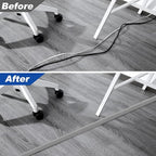 4ft Cord Cover for Wires on Floor, Grey Extension Cable Management, Hide Electrical Hider Protector, Cable Cavity: 0.78" W x 0.32" H