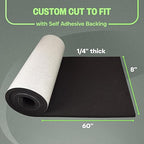 XCEL Foam Roll with Adhesive Backing – Black, 60" x 8" x 1/4" (2 Pack) Closed Cell Foam Rubber Water Resistant Padding – Home, Marine, Garage, Automotive, Crafts & Cosplay 60" x 8" x 1/4" (2 Pack)