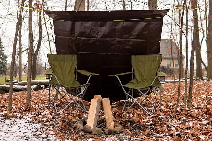 WHITEDUCK Super Heavy Duty Poly Tarp Cover 16 Mil & 10 Mil with Grommets and Reinforced Edges (Brown, White & Silver Black) (Brown- 16 Mil, 20' x 20')