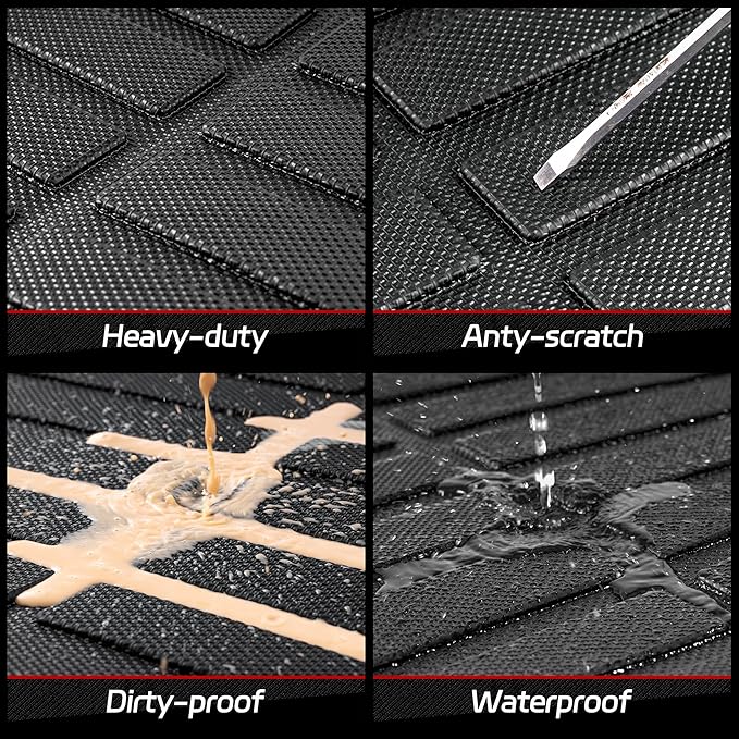 Cargo Liner Compatible with 2016-2023 Jeep Cherokee (Not for Grand Cherokee) Cargo Mat，All Weather Protection Trunk Liner Rear Trunk mat，Black