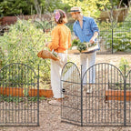 ADAVIN Garden Fencing 36 inch High, 22 Panels Dog Fence Outdoor for Yard, Rustproof Metal Wire Tall Garden Fences with Gate for Patio, Temporary Ground Stakes, Arched Animal Barrier Fence, Total 48 Ft