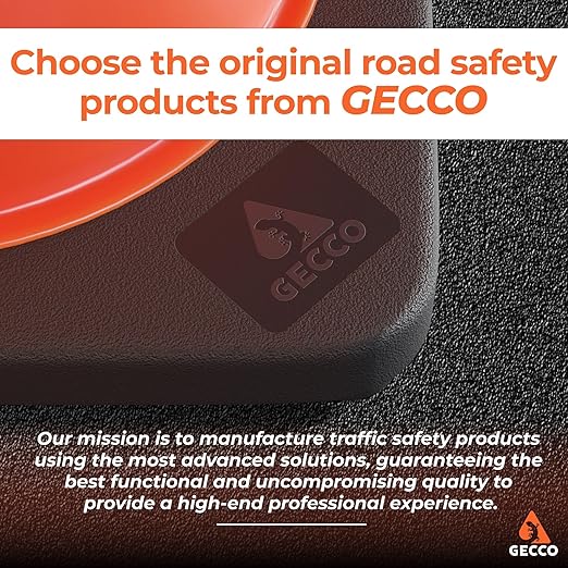 GECCO ™ (640 Cones per Pallet) 18 Inch 3.3 Lb Small Orange Traffic Cones in Bulk | Wholesale Safety Cones, Orange Cones, Parking Cones, Construction Cones | PVC Plastic & Black Base - [PRO Series]
