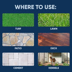 Eco Strong Outdoor Odor Eliminator Outside Dog Urine Enzyme Cleaner Powerful Pet, Cat, Animal Scent Deodorizer | Professional Strength for Yard, Turf, Kennels, Patios, Decks (128 oz W Sprayer)